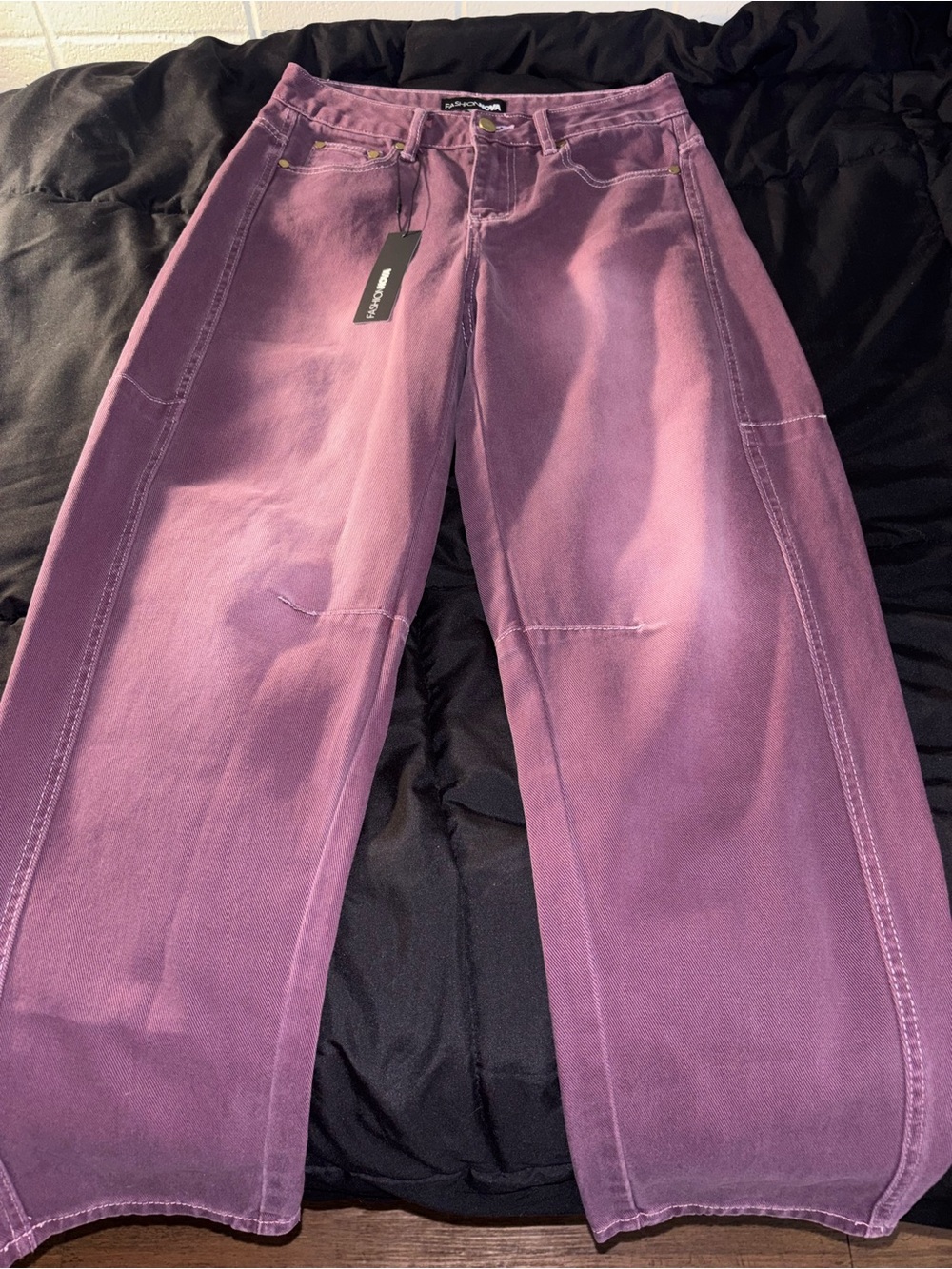 Fashion Nova Lavender Wide Leg Jeans